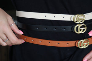 MANDY'S FAUX MADE LEATHER BELT - MULTI