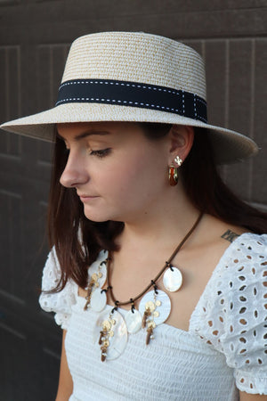 ANABELLE'S ALLDAY PANAMA HAT - IVORY