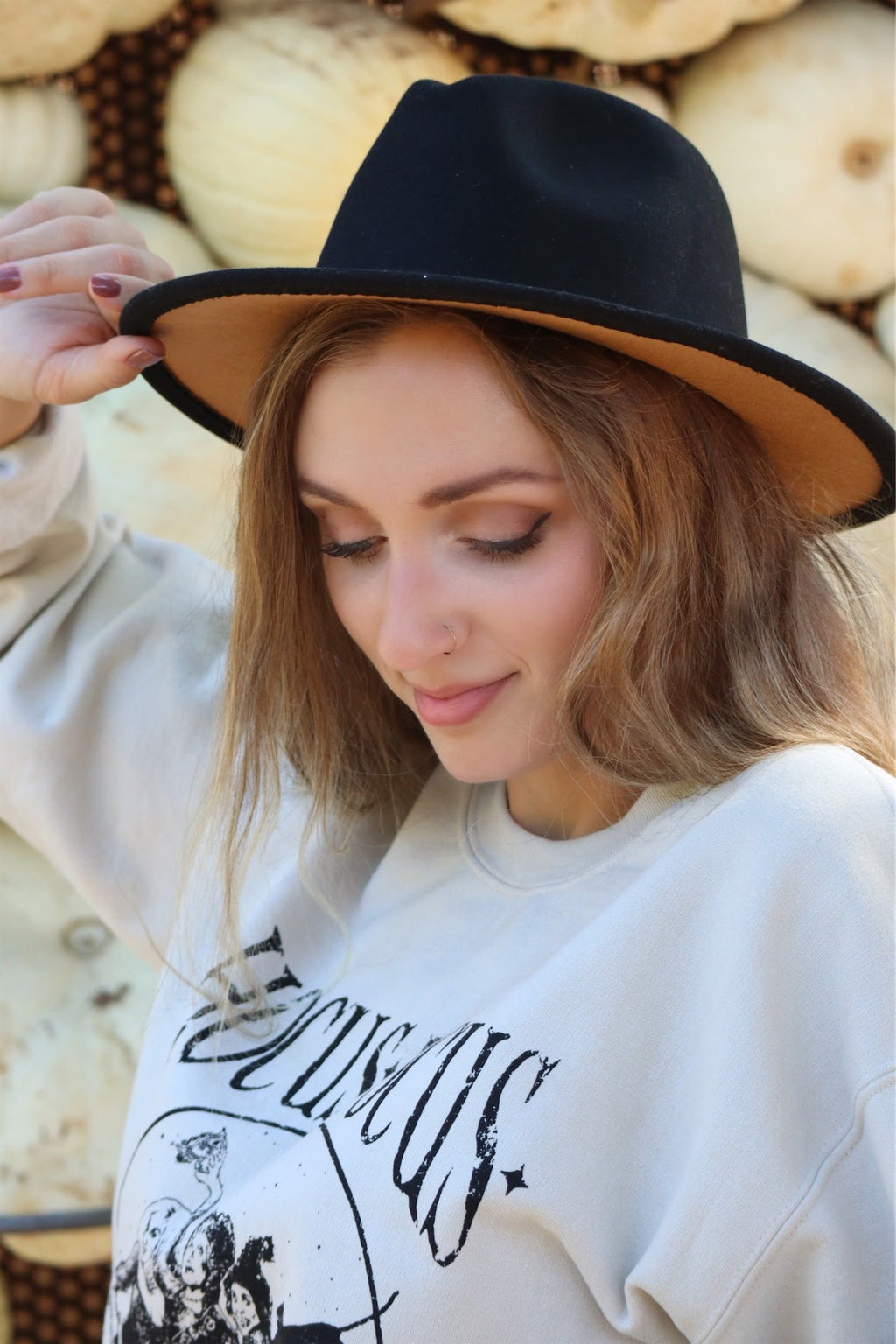 FLAVIA’S FAB FEDORA HAT - BLACK & TAN