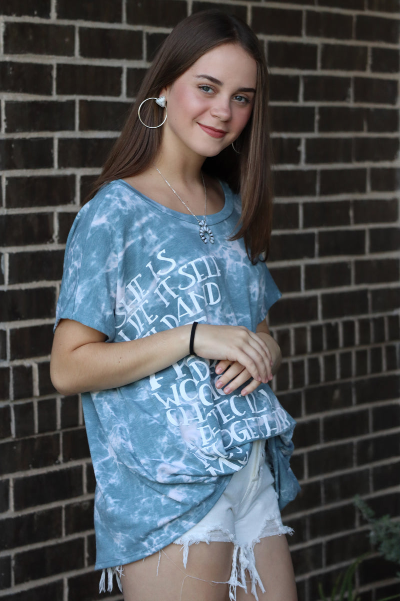 BETHANY'S "BEEN THERE" BLOUSE - BLUE