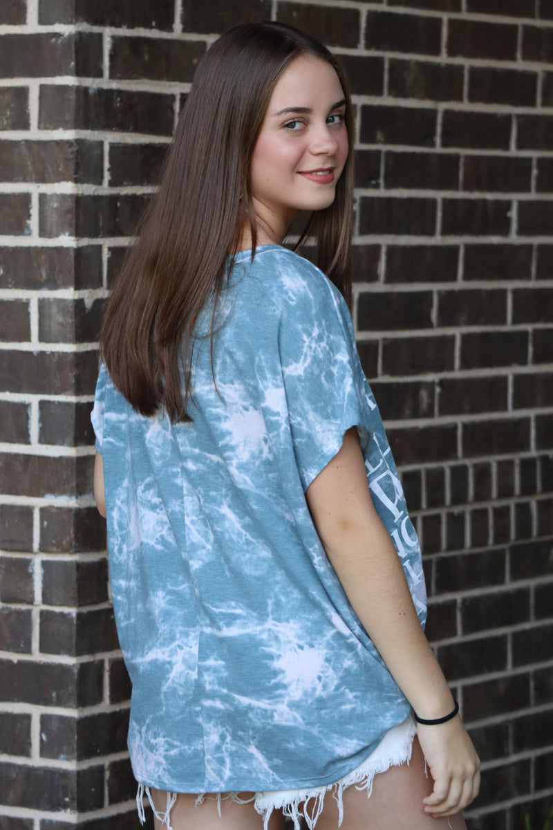BETHANY'S "BEEN THERE" BLOUSE - BLUE