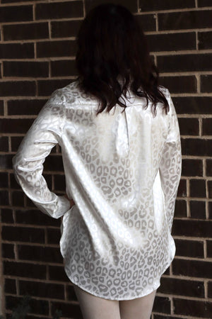 BETH’S BLANCO SATIN BLOUSE - WHITE