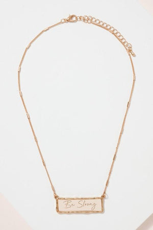 BRANDY’S BE STRONG NECKLACE - PINK / IVORY