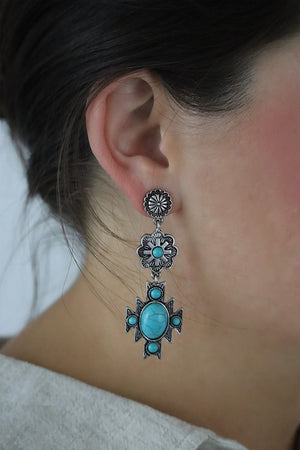 DOLLY'S WESTERN EARRINGS -  TURQUOISE
